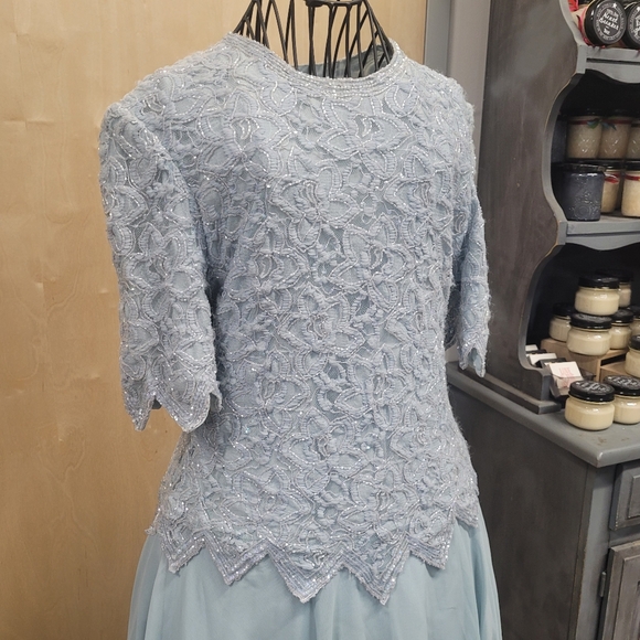 Vintage Beaded Brillante by J.A formal dress - Picture 3 of 7